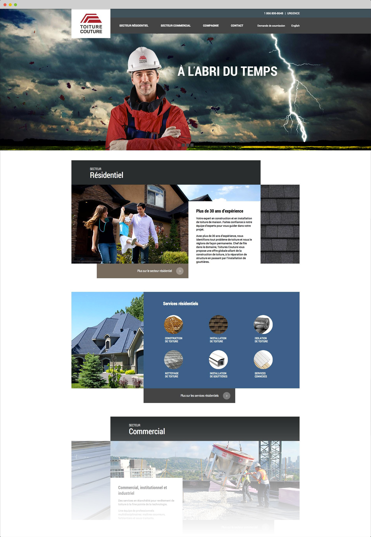 Maquette du site web